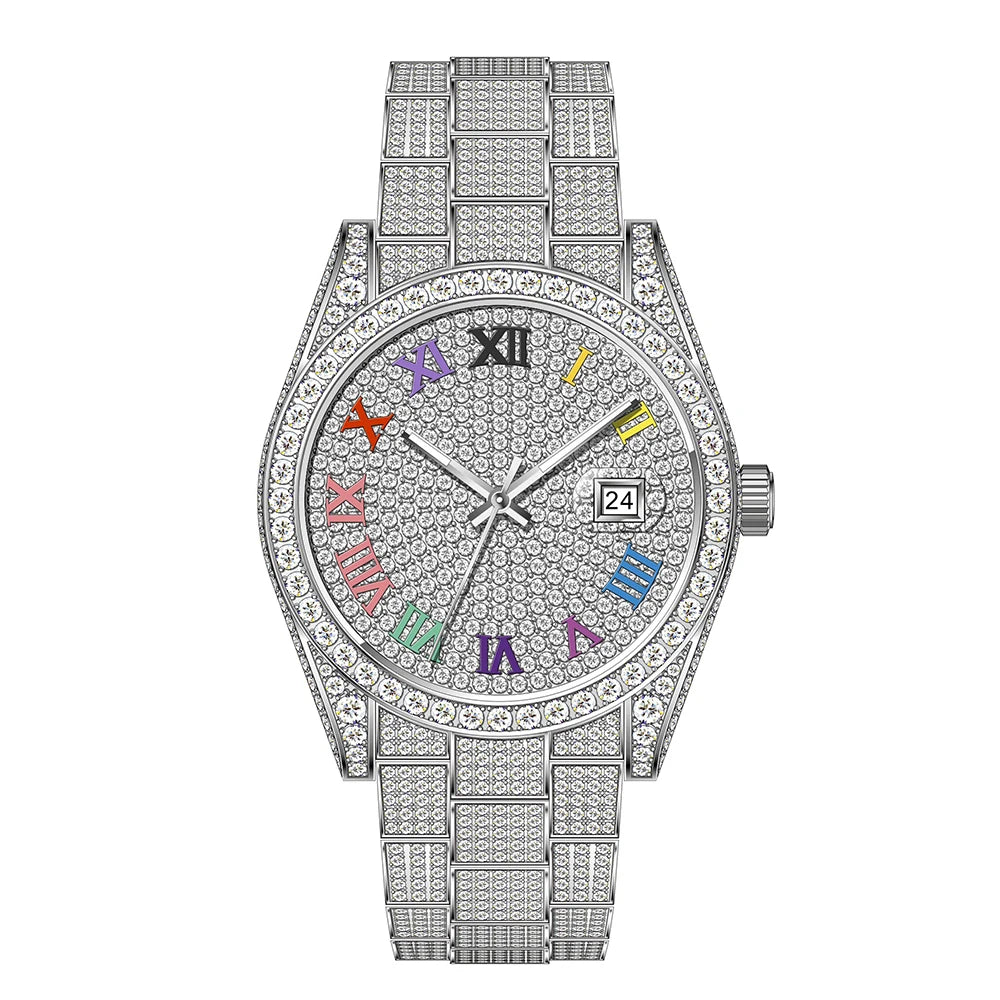 Pass Diamond Tester Hip Hop Iced Out Automatic Jewelry Watch Luxury Stainless Steel Mechanical Buss Down VVS Moissanite Watch