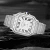 Pass Diamond Tester Hip Hop Iced Out Automatic Jewelry Watch Luxury Stainless Steel Mechanical Buss Down VVS Moissanite Watch