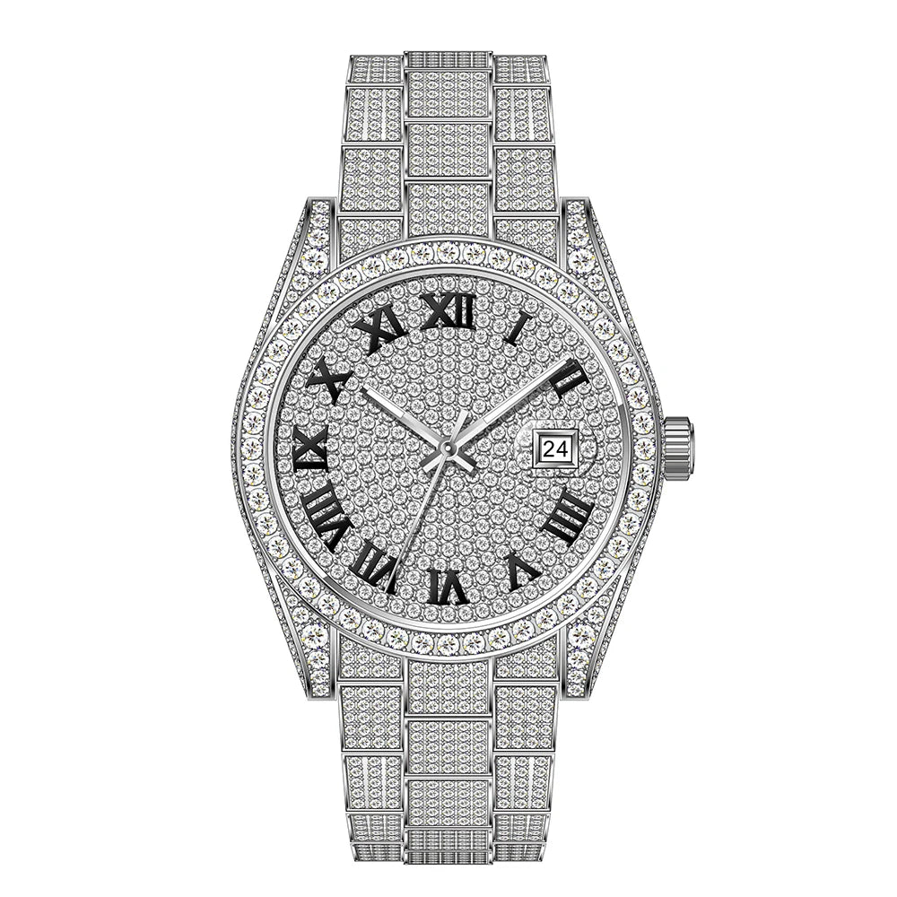 Pass Diamond Tester Hip Hop Iced Out Automatic Jewelry Watch Luxury Stainless Steel Mechanical Buss Down VVS Moissanite Watch